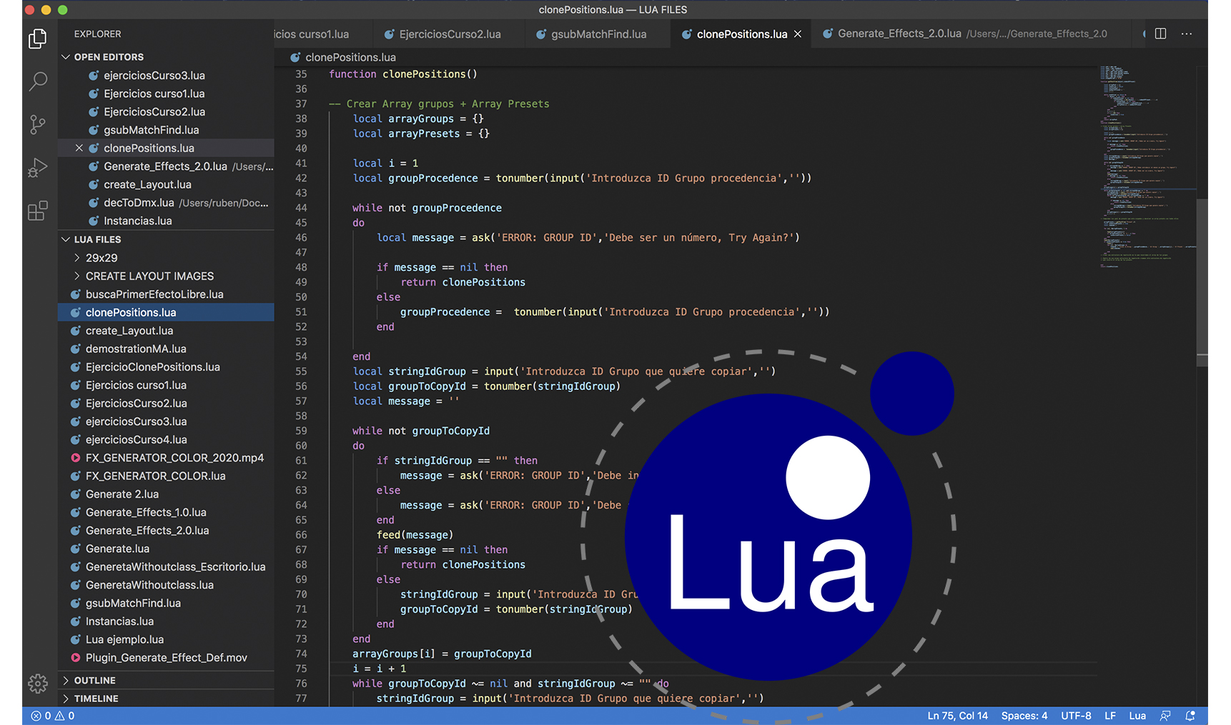 LUA para GrandMA2 – Próximamente - Art and Tech Academy